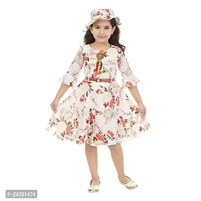 TrendyCreations Girls Party/Festive Dress with Cap-thumb0