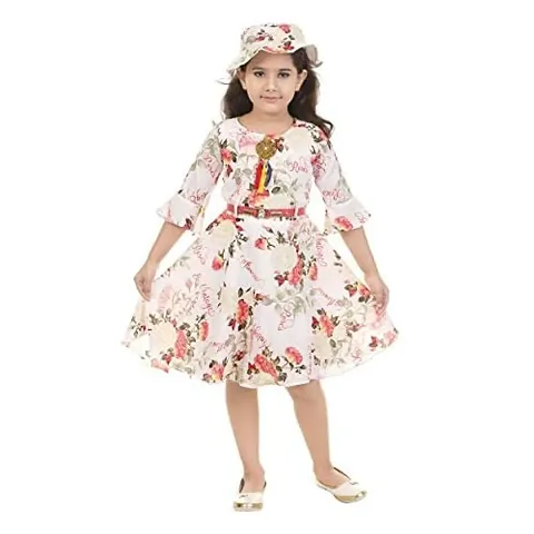 TrendyCreations Girls Party/Festive Dress with Cap