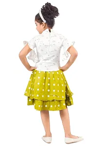 KJD Stylish Festive Crop Top and Skirt Set for Girls-thumb1