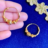 Trendy 1 Gram Gold Plated Hoop Bali For Women-thumb1