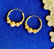 Trendy 1 Gram Gold Plated Hoop Bali For Women-thumb2