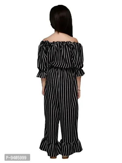 RANJ Kid's Off Shoulder Jumpsuit Having Half Sleeve with Ruffle Detailing-thumb3