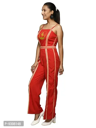 RANJ WOMEN JUMPSUIT WITH FRONT AND SIDE SEAM STRAPS-thumb5