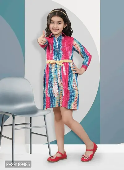 Fabulous Multicoloured Cotton Printed A-Line Dress For Girls