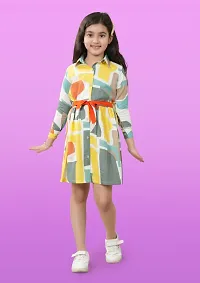 Fabulous Multicoloured Cotton Printed A-Line Dress For Girls-thumb4