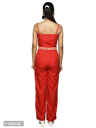 RANJ WOMEN JUMPSUIT WITH FRONT AND SIDE SEAM STRAPS-thumb3