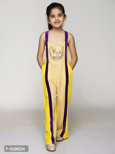 RANJ Kid's Yellow-Voilet Jumpsuit.