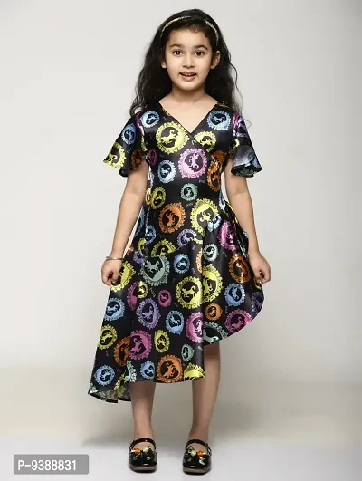 RANJ Butterfly Sleeve, Signature Print Kid's Dress-thumb0