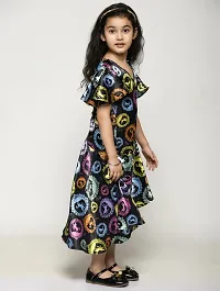 RANJ Butterfly Sleeve, Signature Print Kid's Dress-thumb3