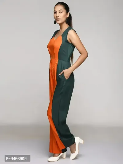 RANJ women's Color Block Sleeveless maxi Jumpsuit.-thumb3