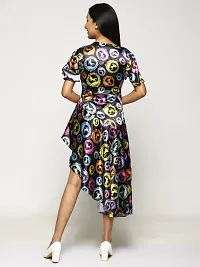 RANJ Butterfly Sleeve, Signature Print Women Dress-thumb2