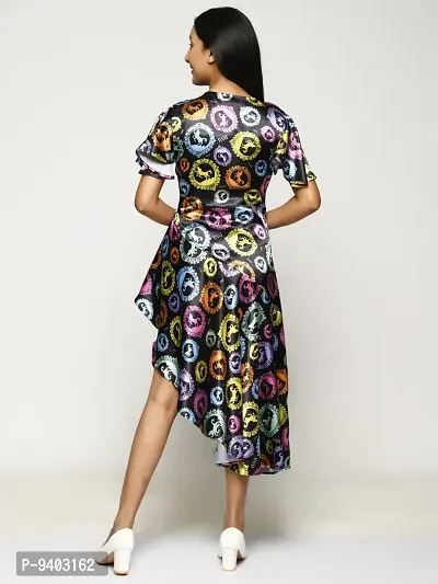 RANJ Butterfly Sleeve, Signature Print Women Dress-thumb3