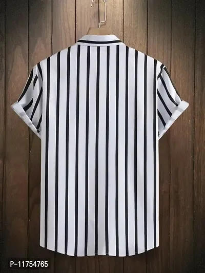 Reliable Cotton Lycra Striped Short Sleeves Casual Shirts For Men-thumb2