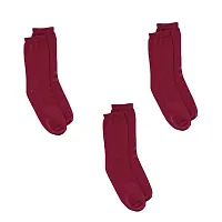 Stylish Cotton Solid Full Length Socks For Men- 3 Pairs-thumb1