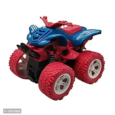 Four-Wheel Drive Friction Powered Diecast Monster Scooter And Push And Go Plane Toy Set
