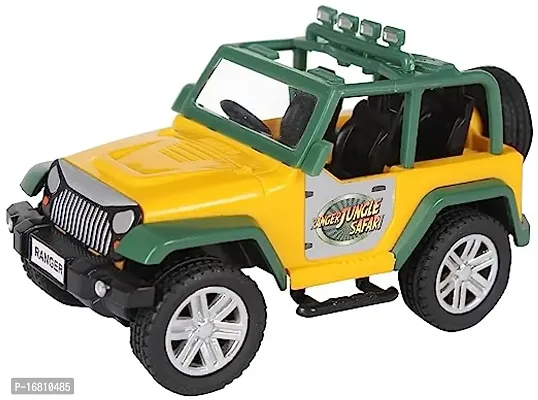 Toys Plastic Pull Back Safari Car, 1 Pull Back Vehicle, Multicolour-thumb0