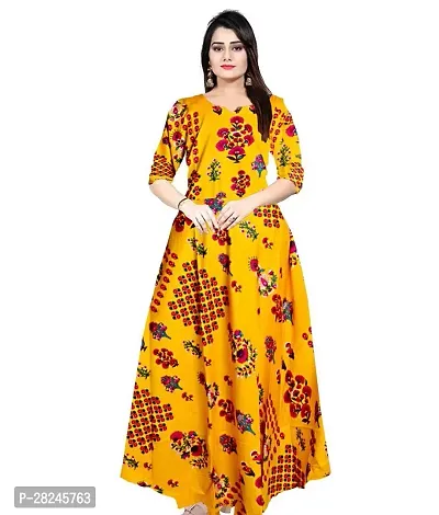 Stylish Multicoloured Bollywood Rayon Gown-thumb0