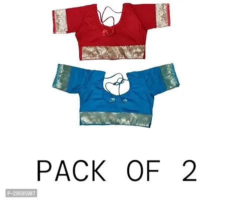 Trendy Blouse for Women Multicoloured Cotton Stitched Solid PACK OF 2