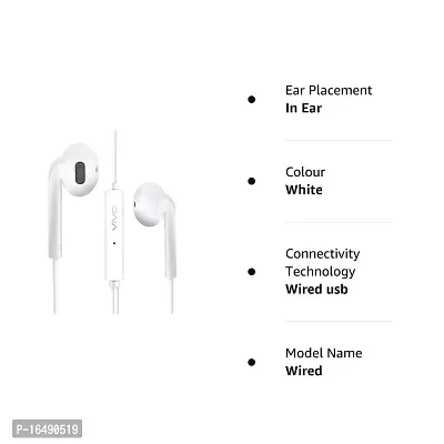 RED RIVER Boom Bass Wired in-Ear Headphones Compatible with Especially All Vivo Smartphones (White) (White) (Vivo Original Sound)-thumb5