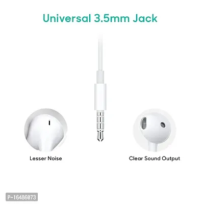 RED RIVER Boom Bass Wired in-Ear Headphones Compatible with Especially All Oppo Smartphones (White) (Oppo Original Sound)-thumb3