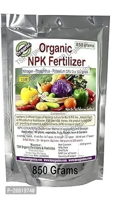 Fertilisers And Pesticides 3-In-1 Organic Npk Garden Fertilizer 850 Grams With Organic Nitrogen Phosphorous Potassium Bio Fertilizer Granules