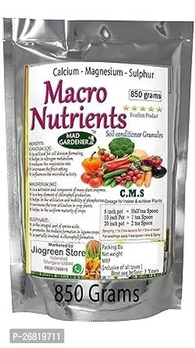 Macro Nutrients Calcium Magnesium Sulphur Fertilizer For All Home Plants And Gardens (850 G)