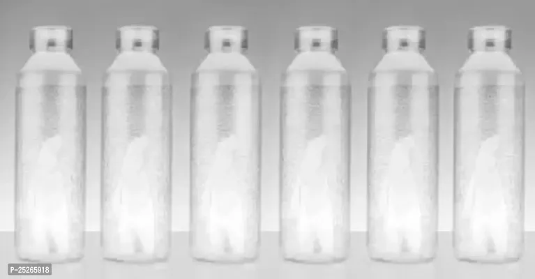 Beautiful Plastic Water Bottles - 1000 ml, Pack Of 6