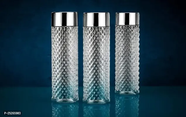 Beautiful Plastic Water Bottles - 1000 ml, Pack Of 3-thumb0