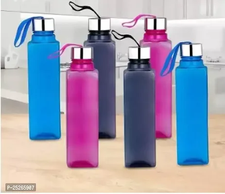 Beautiful Plastic Water Bottles - 1000 ml, Pack Of 6-thumb0