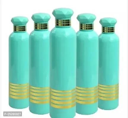 Beautiful Plastic Water Bottles - 1000 ml, Pack Of 5