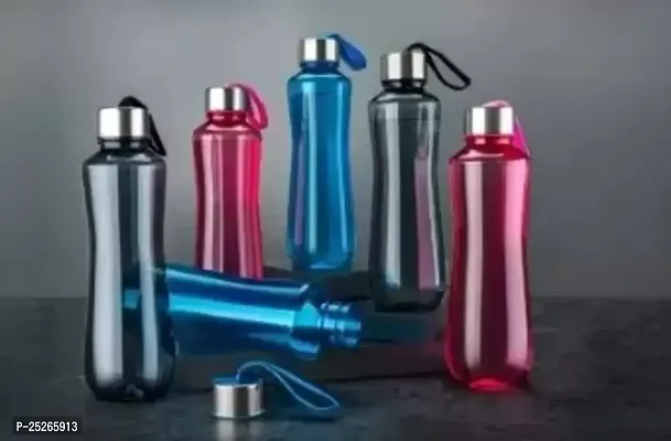 Beautiful Plastic Water Bottles - 1000 ml, Pack Of 6-thumb0