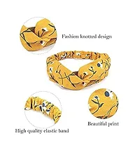 DOLLIT Women's Headband/Hairband Korean styleBoho Vintage Hair Band Printed Criss Cross Twisted Cute Hair Accessories Elastic Head Wrap Headbands with floral print for women and girlsPACK OF 10-thumb1