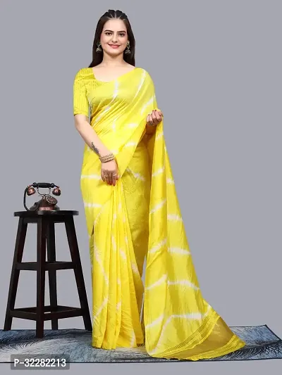 Stylish Cotton Silk Printed Saree with Blouse Piece-thumb0