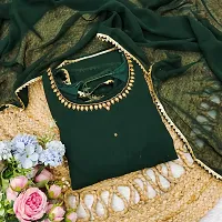 Navratri Indo-western Green Bandhani Georgette Gown-thumb1