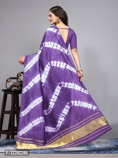 Stylish Cotton Silk Printed Saree with Blouse Piece-thumb3