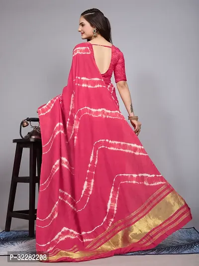 Stylish Cotton Silk Printed Saree with Blouse Piece-thumb2