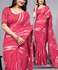 Stylish Cotton Silk Printed Saree with Blouse Piece-thumb2