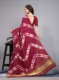 Stylish Cotton Silk Maroon Printed Saree with Blouse piece-thumb3