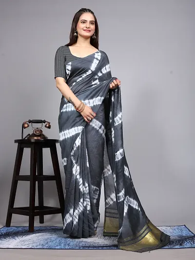 Must Have Cotton Silk Saree with Blouse piece 