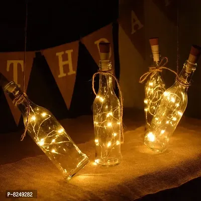 LED Wine Bottle Cork Copper Wire String Lights, 2M Battery Operated for Diwali, Christmas, Valintine, Decoration-thumb0