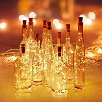 LED Wine Bottle Cork Copper Wire String Lights, 2M Battery Operated for Diwali, Christmas, Valintine, Decoration-thumb1