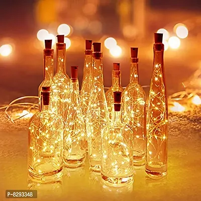 LED Wine Bottle Cork Copper Wire String Lights, 2M Battery Operated for Diwali, Christmas, Valintine, Decorati