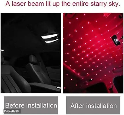 Bright Star Decoration Lamp for Cars Interior. Red Star Roof Projector Ambient Light/USB Laser Projection. Universal for All Cars-thumb5