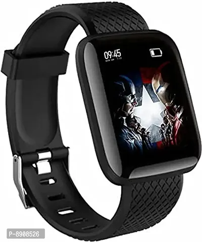 ID116 ID116 Plus Bluetooth Fitness Smart Watch for Men Women and Kids Activity Tracker (Black)-thumb0