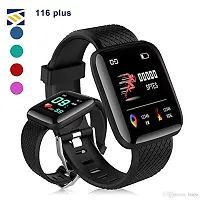 ID116 ID116 Plus Bluetooth Fitness Smart Watch for Men Women and Kids Activity Tracker (Black)-thumb1