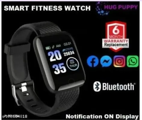 Smart Watch Latest Id116 Ultra Bluetooth Smart Fitness Band Watch With Activity Tracker Waterproof Body Calorie Counter Blood Pressure 1 Oled Touchscreen Black-thumb4