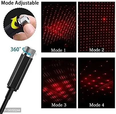 Auto Roof Star Projector Lights, USB Portable Adjustable Flexible Interior Car Night Lamp Decorations with Romantic Galaxy Atmosphere fit Car, Ceiling, Bedroom, Party and More-thumb0