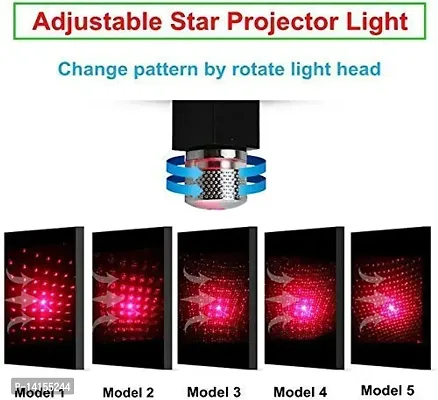 Auto Roof Star Projector Lights, USB Portable Adjustable Flexible Interior Car Night Lamp Decorations with Romantic Galaxy Atmosphere fit Car, Ceiling, Bedroom, Party and More-thumb5