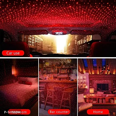 Auto Roof Star Projector Lights, USB Portable Adjustable Flexible Interior Car Night Lamp Decorations with Romantic Galaxy Atmosphere fit Car, Ceiling, Bedroom, Party and More-thumb3