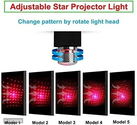 Auto Roof Star Projector Lights, USB Portable Adjustable Flexible Interior Car Night Lamp Decorations with Romantic Galaxy Atmosphere fit Car, Ceiling, Bedroom, Party and More-thumb5
